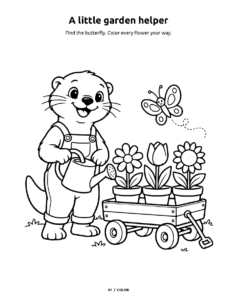 Actual interior preview of Animal Friends, Busy Days