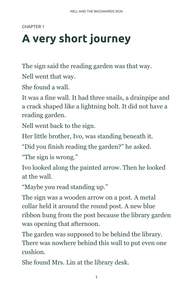 Nell and the Backwards Sign, selected page 4