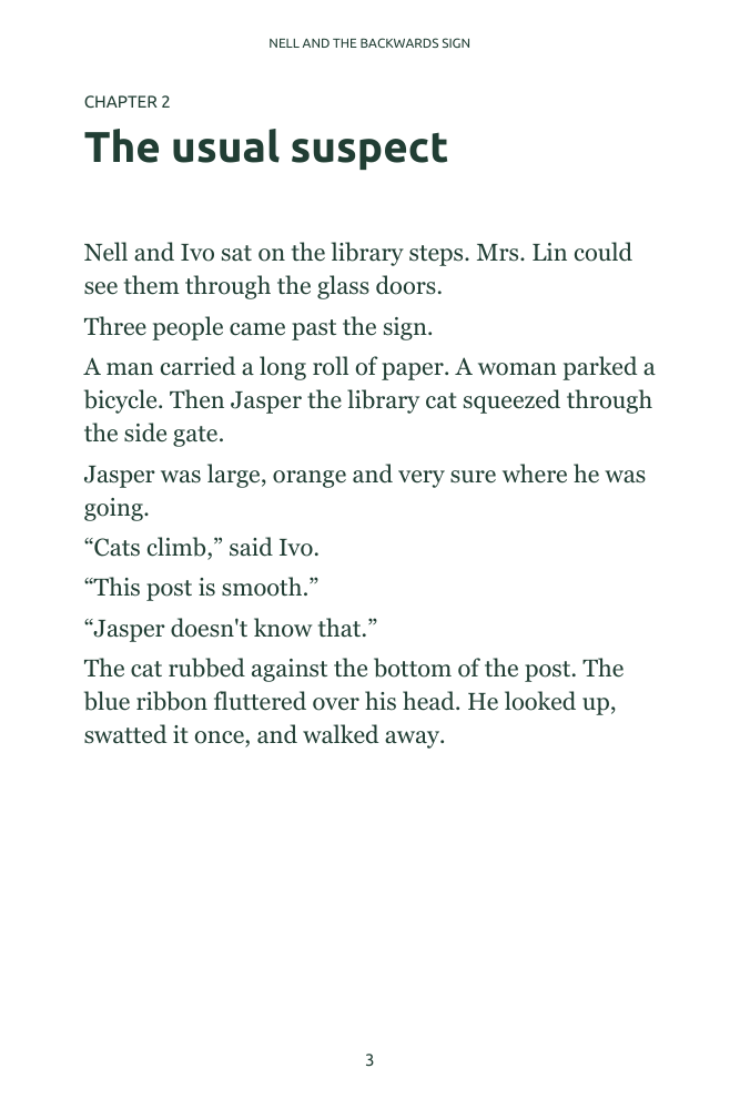 Nell and the Backwards Sign, selected page 6